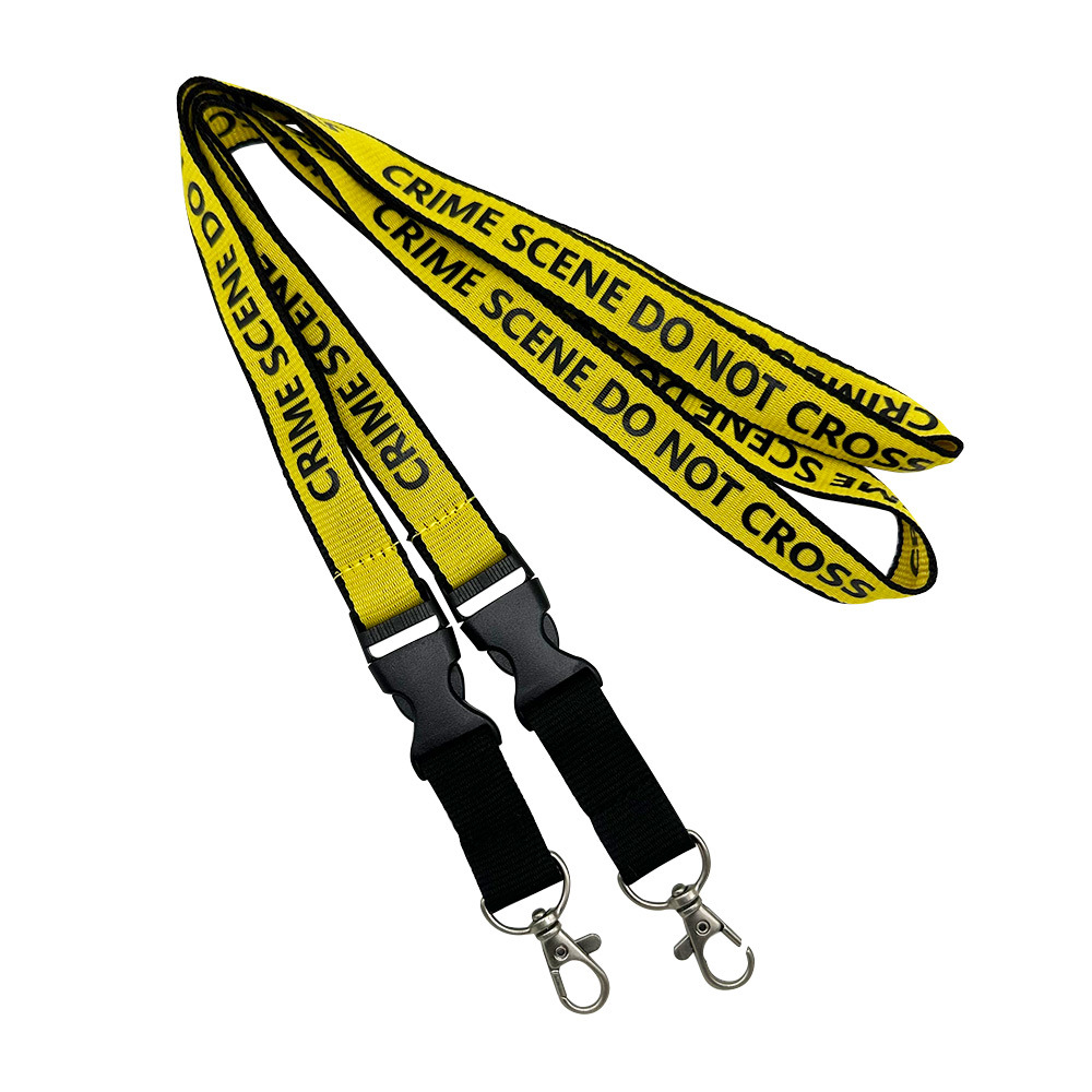 Custom Polyester One Color Two Side Silk Screen Printed ID Card Holder Neck Lanyard