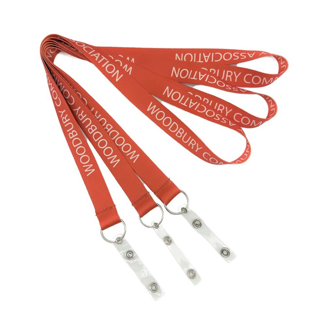 Custom Design Logo Heat Transfer Dye Sublimation Printed Lanyard with Badge Reel