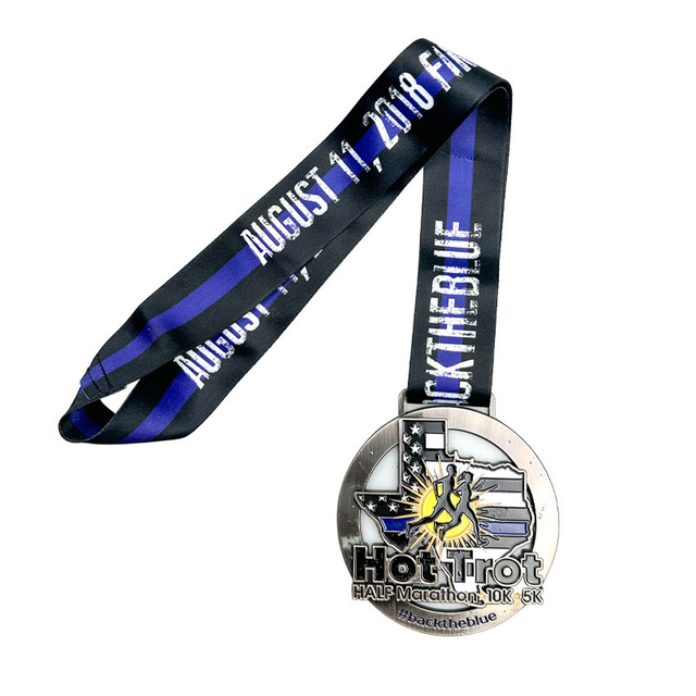 China Manufacturer Supply Custom Metal Marathon Running Sport Medal Souvenir Medallion No Minimum with Ribbon Lanyard