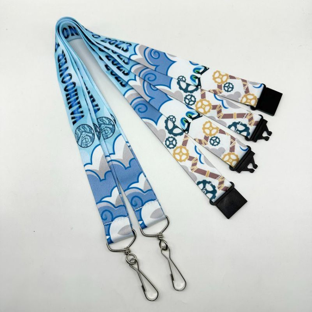 Custom Transfer Silk Screen Printed Polyester ID Card Badge Holder Lanyard