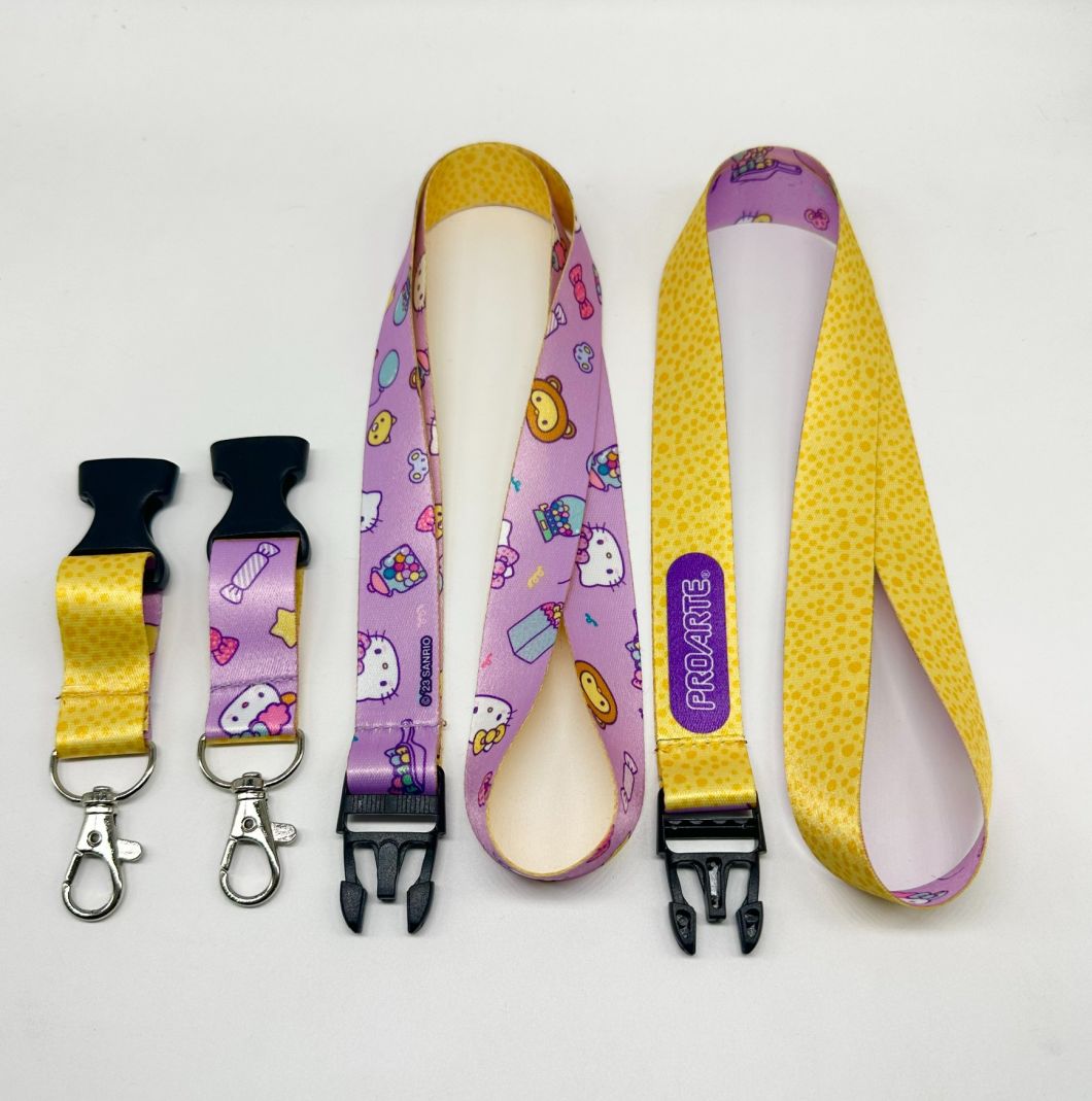 Custom Logo High Quality Heat Transfer Printed Neck Polyester Lanyard