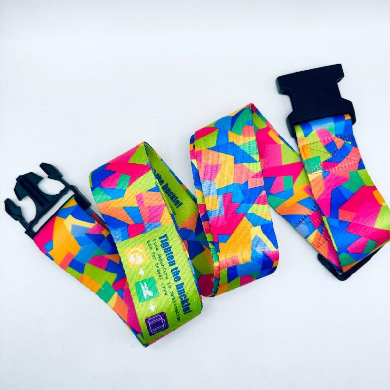 Custom High Quality Thickening Travel Bag Polyester Nylon Transfer Silk Screen Printed Luggage Belt