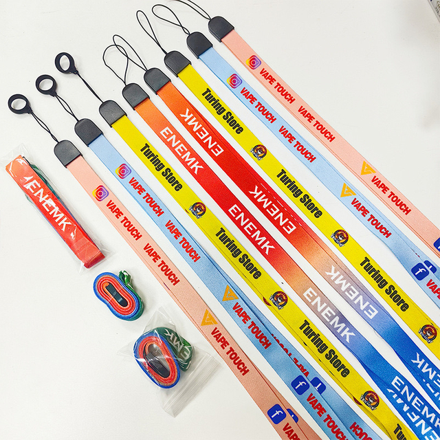 Customized Polyester Nylon Transfer Screen Printed Electronic Cigarette Rod Sleeve Hanging Rope by The Manufacturer