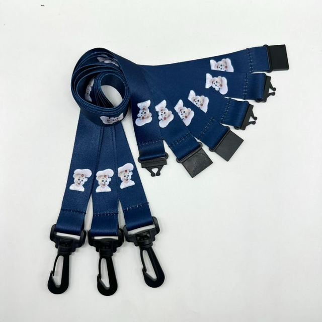 25mm Polyester Transfer Silk Screen Printing Lanyard with Environmental Safety Buckle for Promotion
