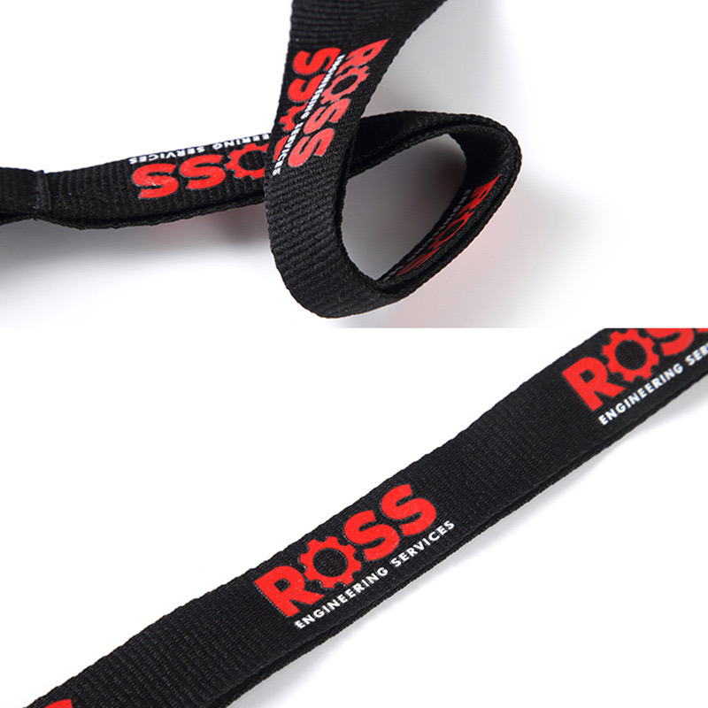 Custom Logo High Quality Bulk Printed Neck Polyester Silk Screen Printing Lanyard for Promotion Gift