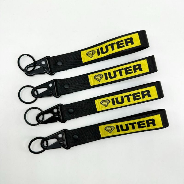 Custom Nylon Polyester Webbing Transfer Woven Logo Silk Screen Keychain