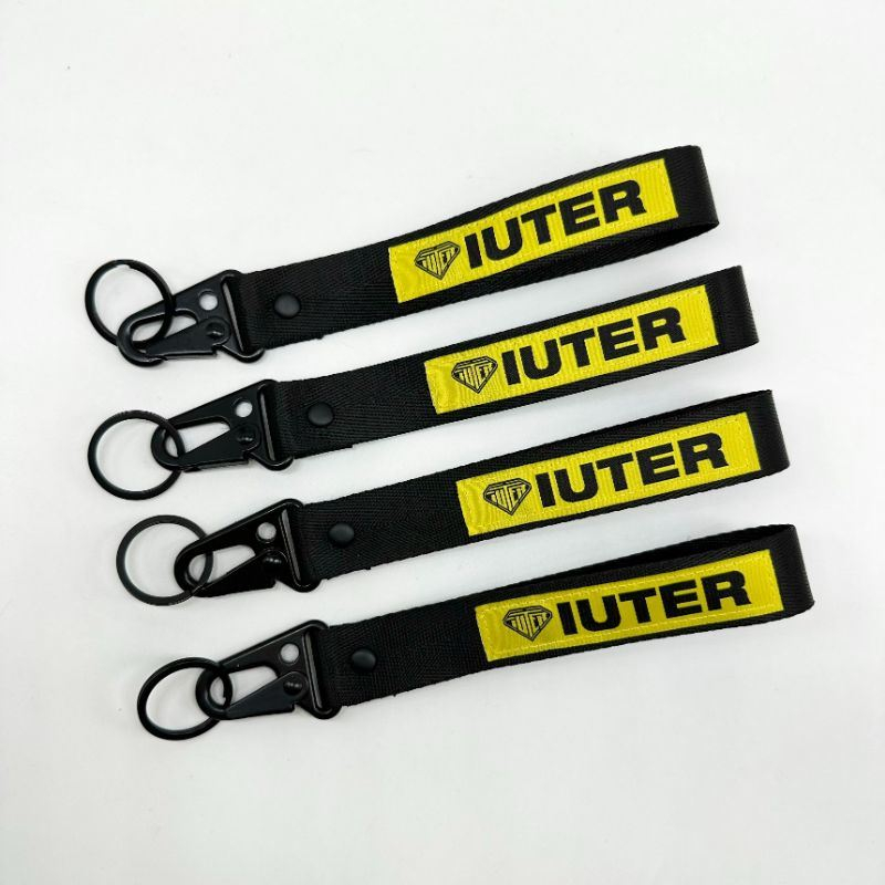 Custom Nylon Polyester Webbing Transfer Woven Logo Silk Screen Keychain