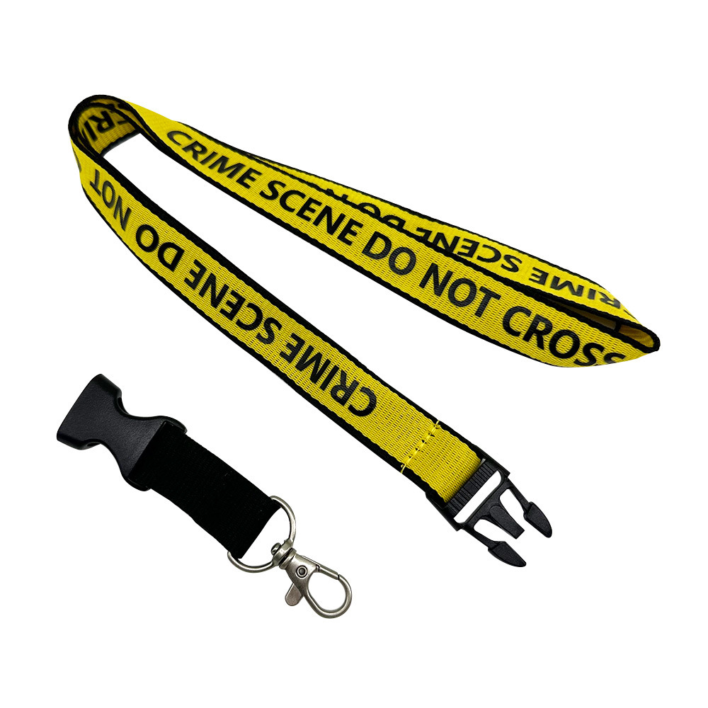 Custom Polyester One Color Two Side Silk Screen Printed ID Card Holder Neck Lanyard