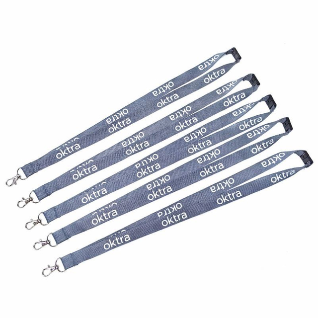 Custom Cotton Silk Screen Printing Promotional Gift Lanyard