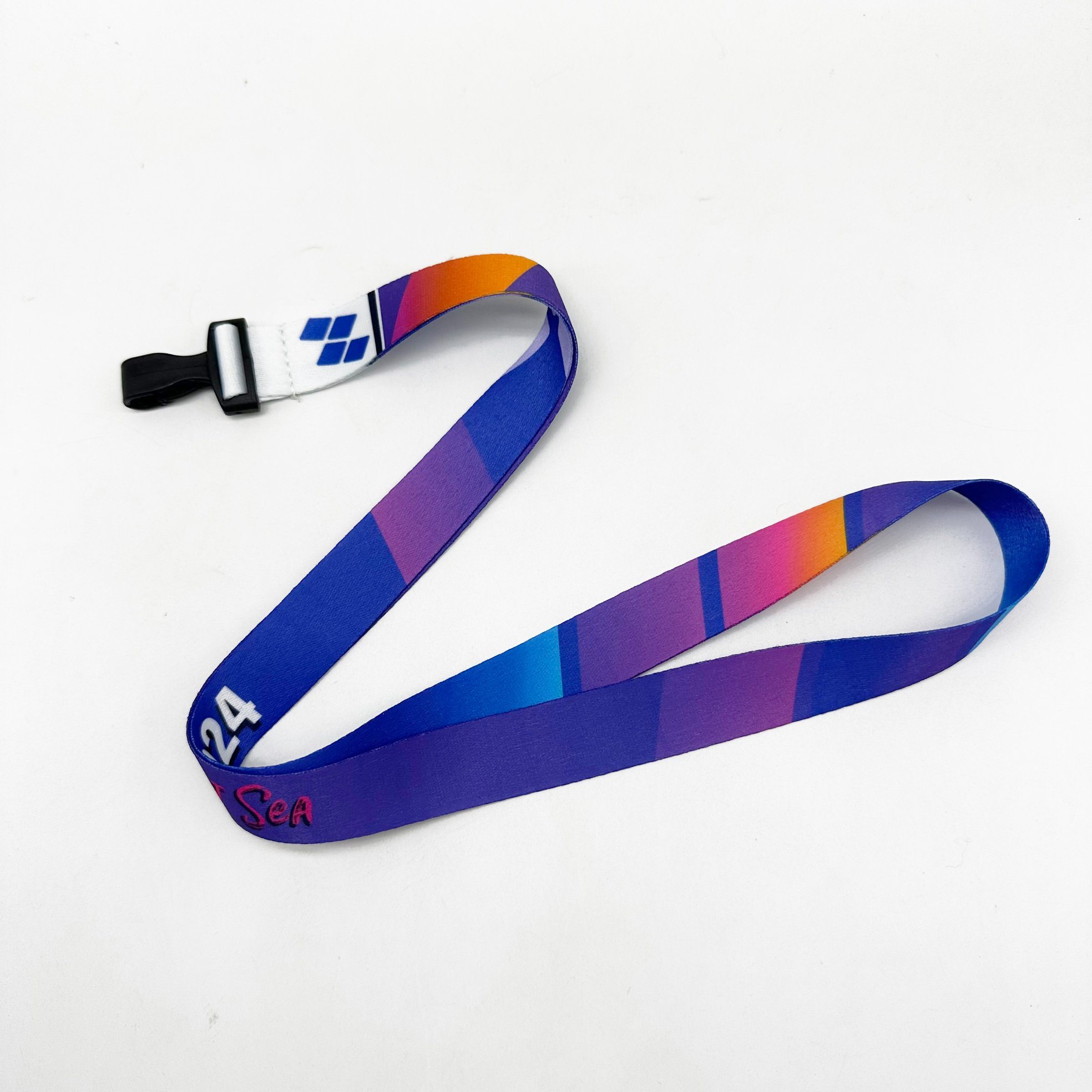 Manufacture 20*900mm Metal Cy China ID Card Holder Key Chain Custom Lanyard
