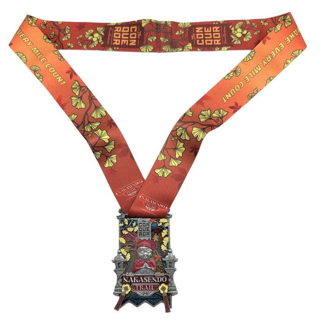 Custom Medal Holder Lanyard Medallion Ribbon Polyester Neck Lanyard