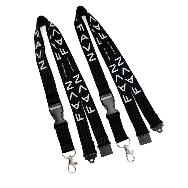 High Quality Cheap Custom Personalized Black Silk Screen Printed Lanyards No Minimum Order