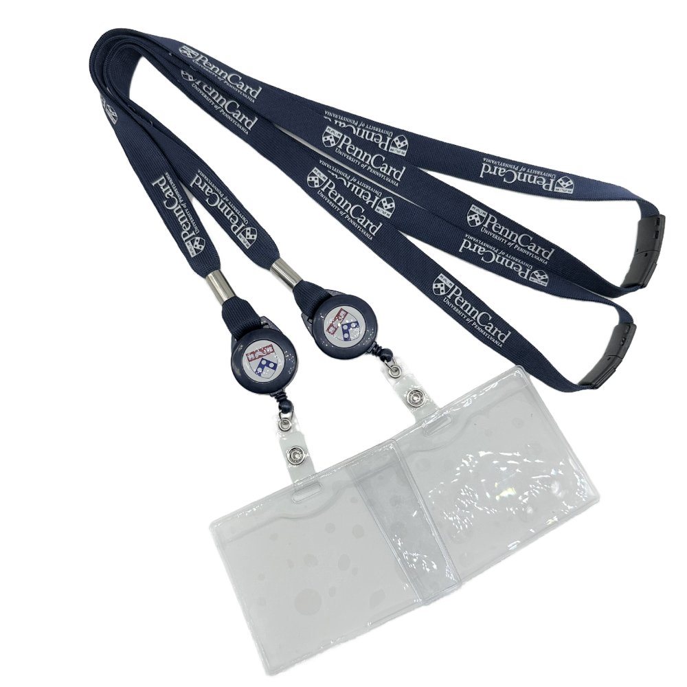 Custom Tubular Lanyard with Badge Reel and ID Card Hlder
