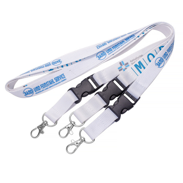 Custom Logo High Quality Bulk Silk-Screen Printed Neck Polyester Lanyard for Promotion Gift