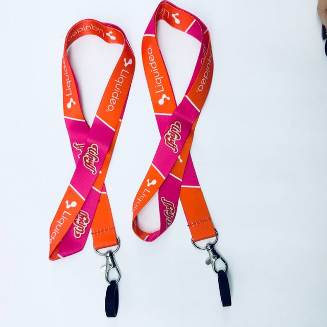 20mm Elastic Silicone Smoke Rod Ring Polyester Transfer Screen Printing Electronic Cigarette Rod Sleeve Lanyard