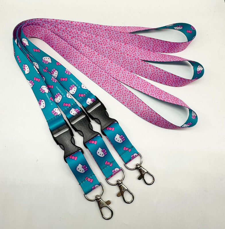 Custom Logo High Quality Heat Transfer Printed Neck Polyester Lanyard