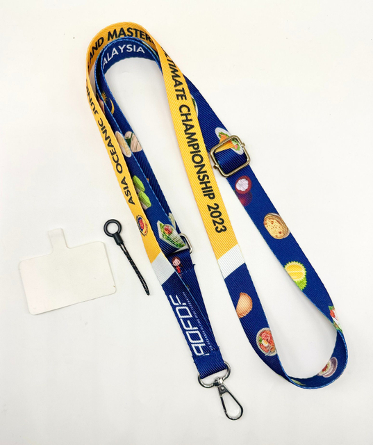 New Cy Polyester 20*900mm China Printed Neck Promotional Gift Screen Printing Lanyard