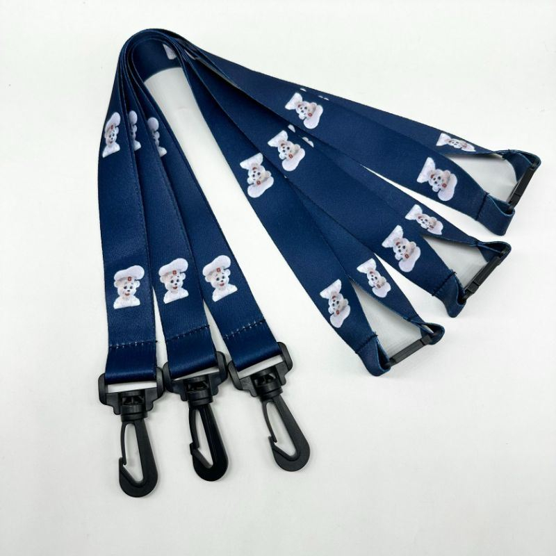25mm Polyester Transfer Silk Screen Printing Lanyard with Environmental Safety Buckle for Promotion