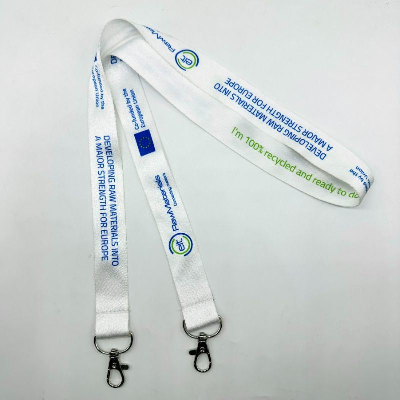 Environmentally Friendly and Recyclable RPET Double Hook Buckle Identification Sleeve Lanyard