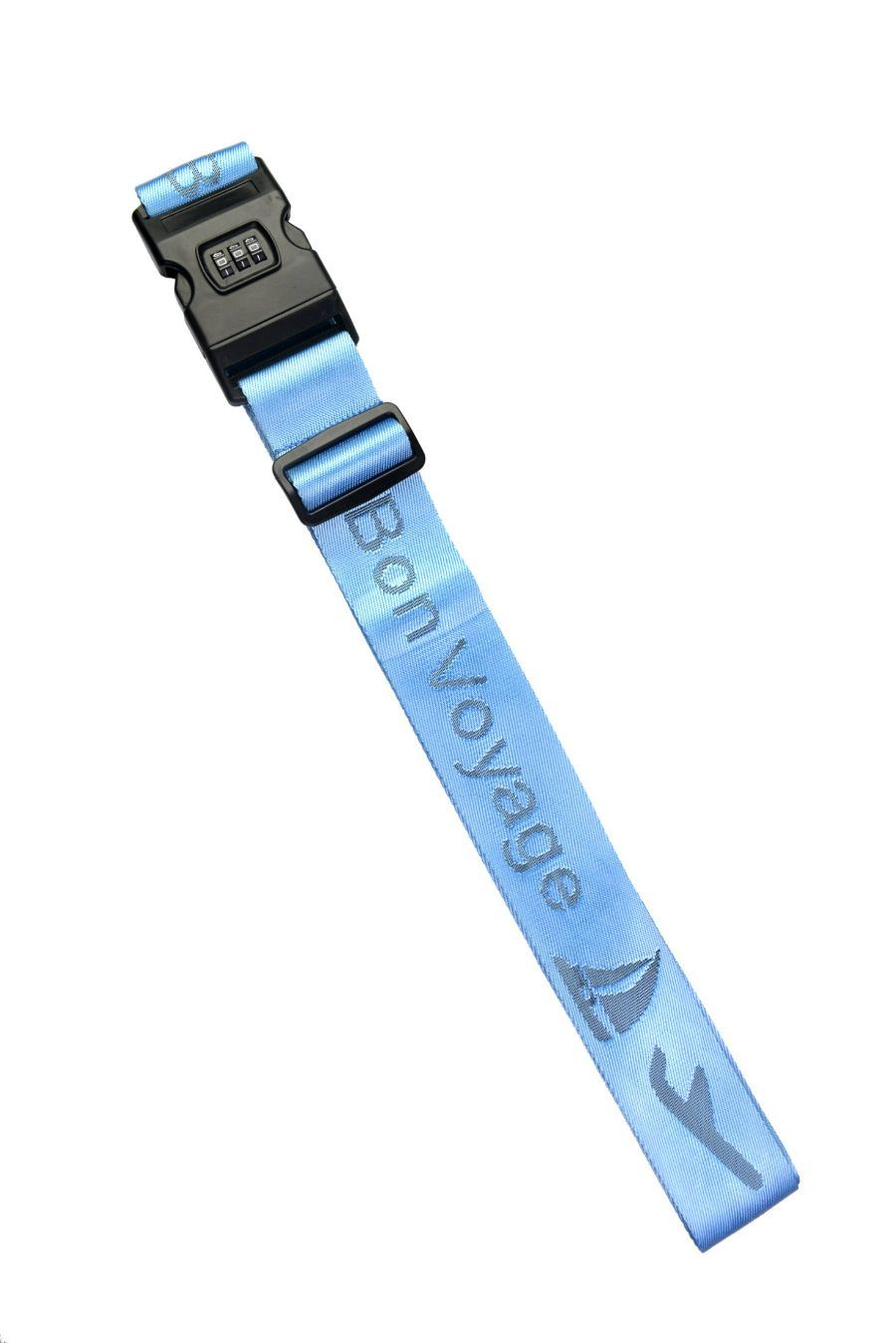 Customized High Quality Nylon Material Computer Jacquard Logo with 3 Digit Code Lock Suitcase Binding Belt