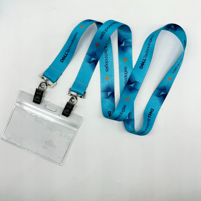 Metal Business Cy 20*900mm China Logo ID Card Holder Printed Lanyard in
