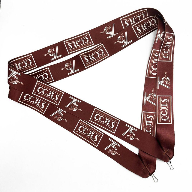 Custom Sports Games Use Polyester Sublimation Metal Badge Lanyard