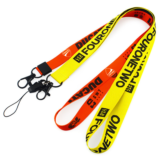 Custom High Quantity Poiyester Sublimation Printed Mobile Phnoe ID Card Holder Lanyard
