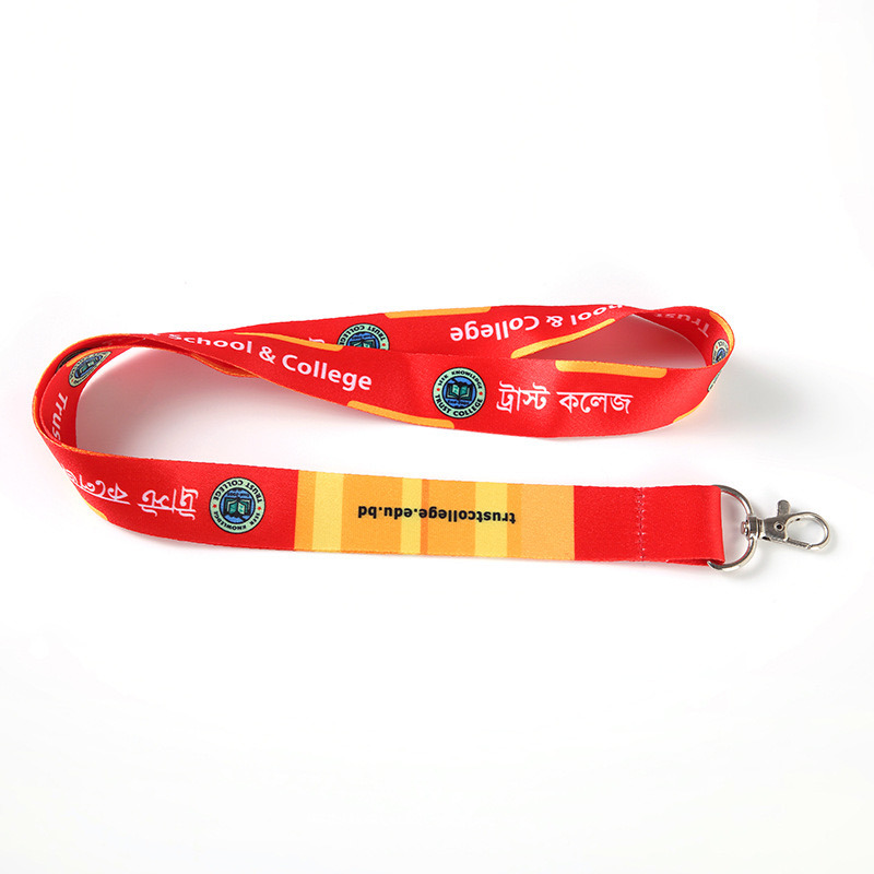 Key Polyester Cy 20*900mm China Woven Neck Transfer Lanyard with Factory Price
