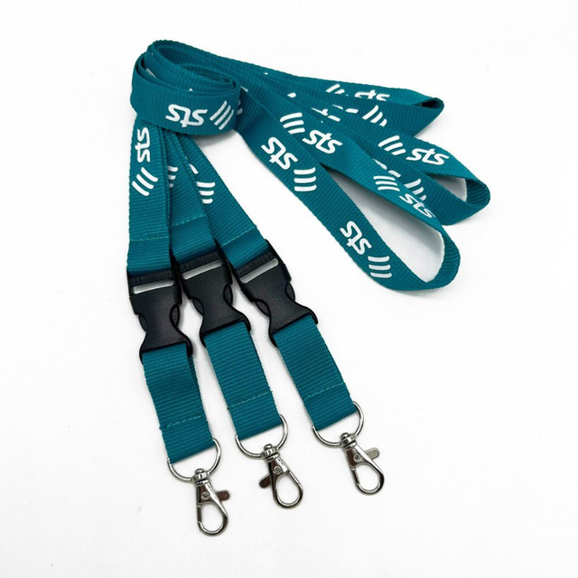 Custom Polyester Two Side Silk Screen Printed Neck Strap for Promotional Gift