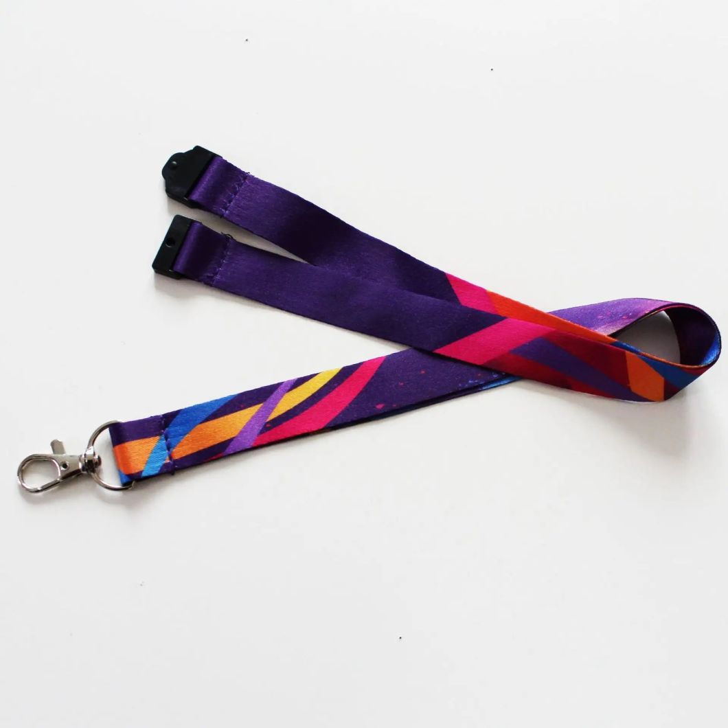 No Minimum Order Cheap Custom Polyester Sublimation Printed Logo Colorful Lanyard