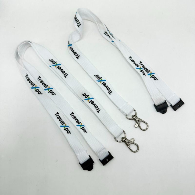Polyester Four Color Single-Sided Silk Screen with Safety Buckle Hanging Rope
