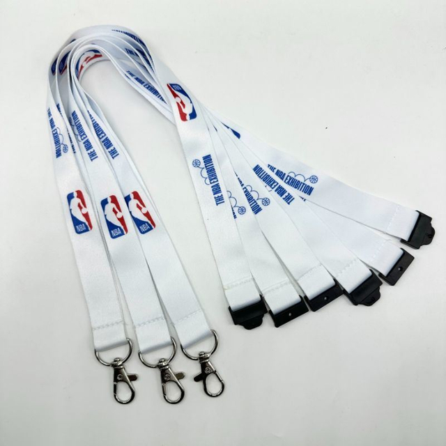 Custom 20mm Polyester Nylon Transfer Safety Buckle ID Card Lanyard