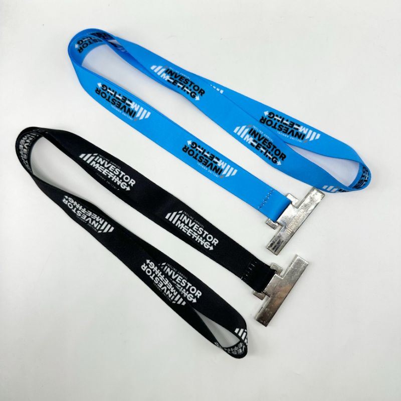Special Membership Card Identification Card Anti Loss Polyester Transfer Printing Lanyard with Metal Clip