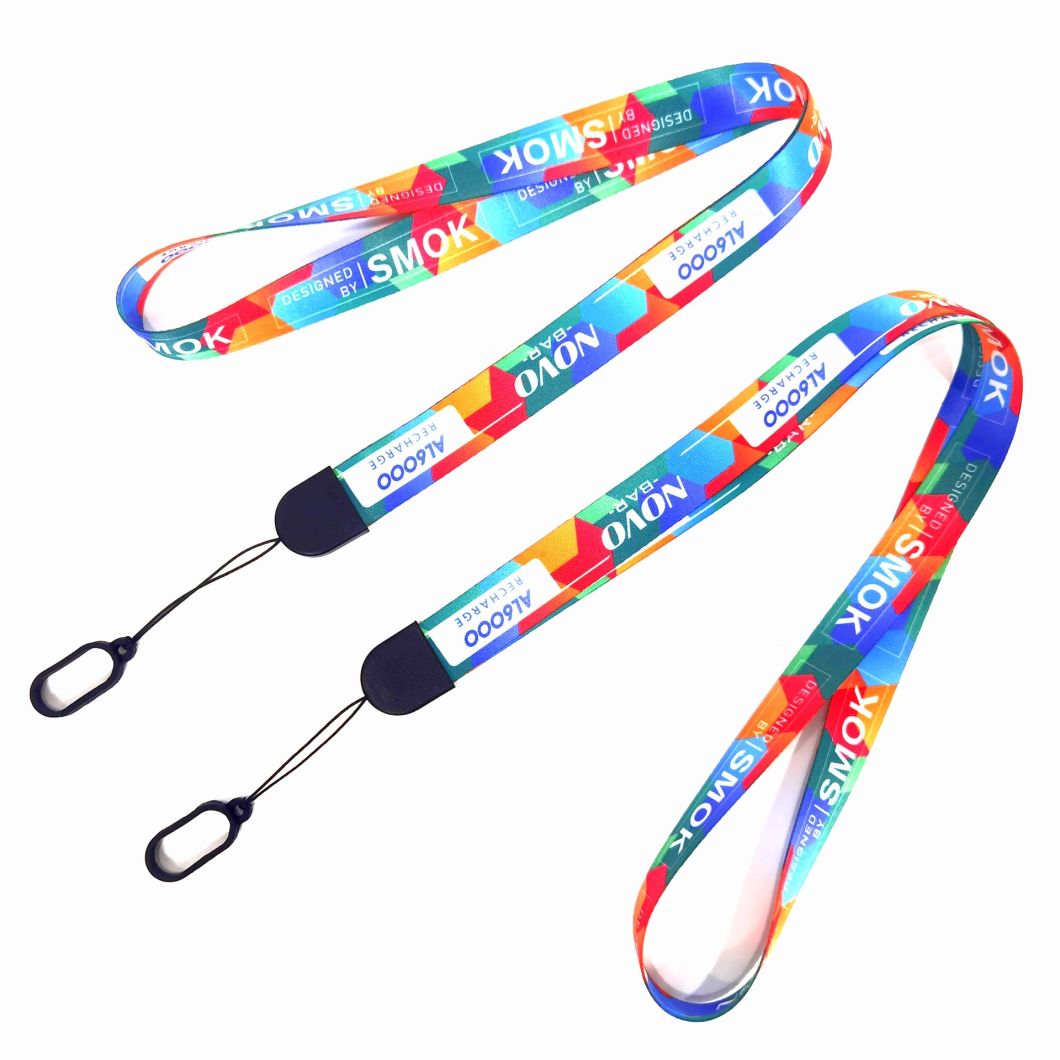 Custom Logo High Quality Bulk Printed Neck Polyester Lanyard Electronic Cigarette Stick