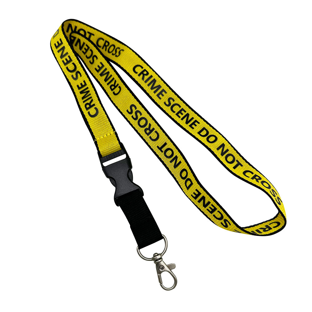 Custom Polyester One Color Two Side Silk Screen Printed ID Card Holder Neck Lanyard