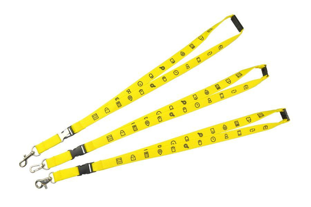Customized High-Quality Polyester Tubular Webbing with Silk Screen Logo and Safety Buckle, Identification Lanyard