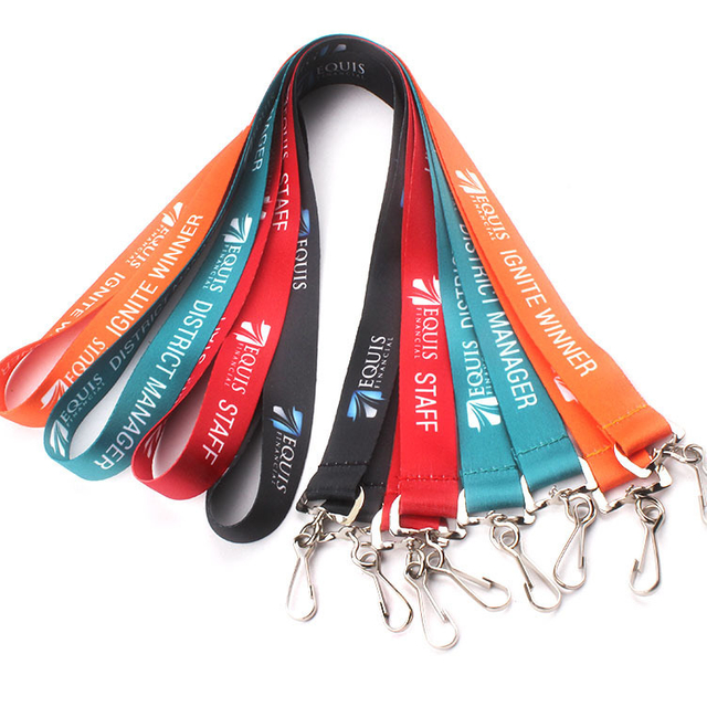 Blue Polyester Cy 20*900mm China Keychain Accessories Badge Holder Logo Custom Lanyard OEM