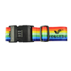 Custom High Quality Polyester Heat Transfer Tape with Three Combination Lock Luggage Strap