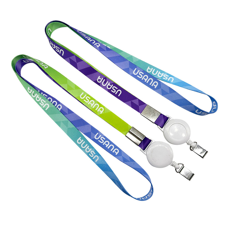 Manufacture 20*900mm Metal Cy China ID Card Holder Key Chain Custom Lanyard