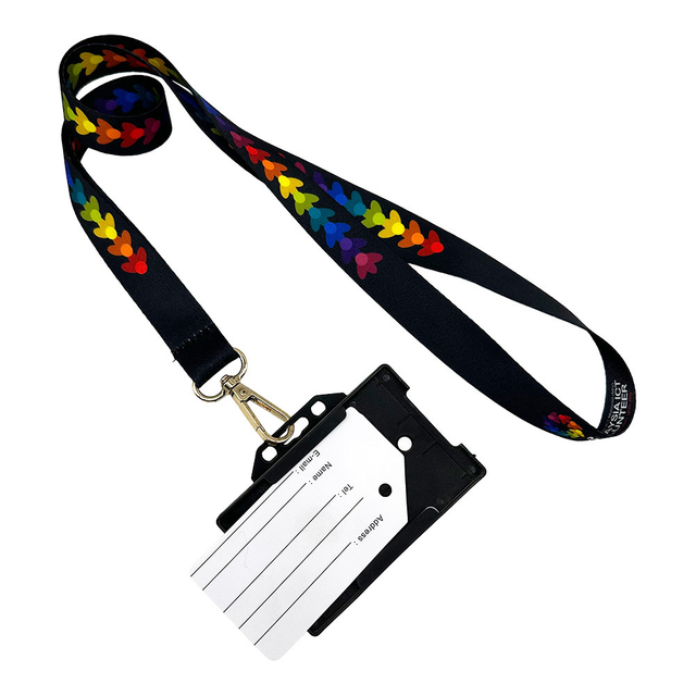 20mm Polyester Cy 20*900mm China Promotional Gift Nylon Custom Badge Holder Lanyard