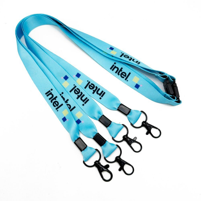 Custom Polyester Nylon Silk Screen Printed Heat Transfer Printing Neck Lanyard for Promotional Gift