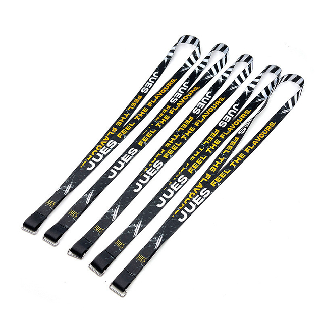 Custom Polyester Nylon Silk Screen Printed Sublimation ID Card Holder Lanyard