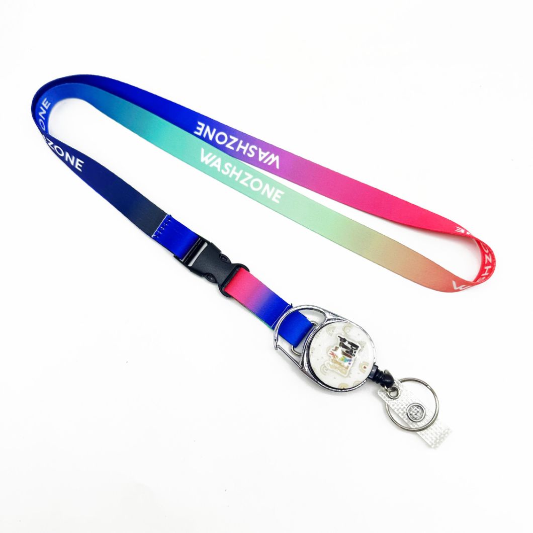 Retractable Badge Reel, Name Badge Holder ID Card Lanyard Printed Logo, Lanyard with Yoyo