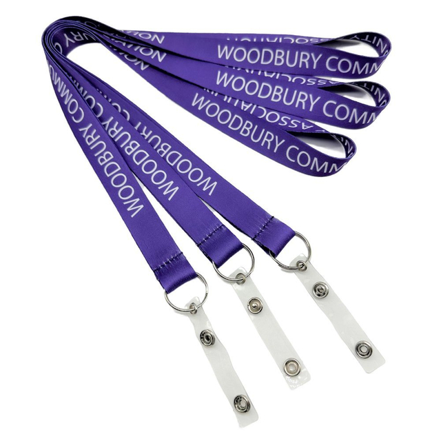 Custom Design Logo Heat Transfer Dye Sublimation Printed Lanyard with Badge Reel