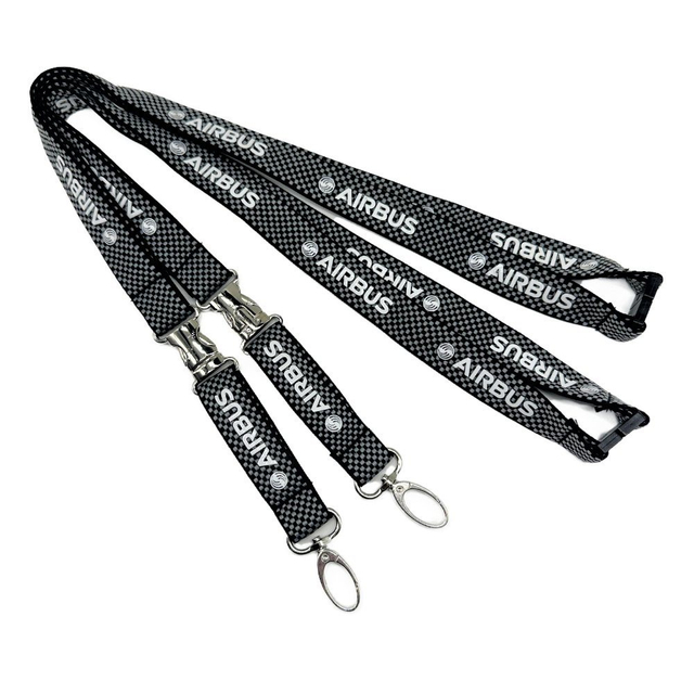 Cheap Wholesale Silk Screen Printed Polyester Reflective Lanyard with Detachable Buckle
