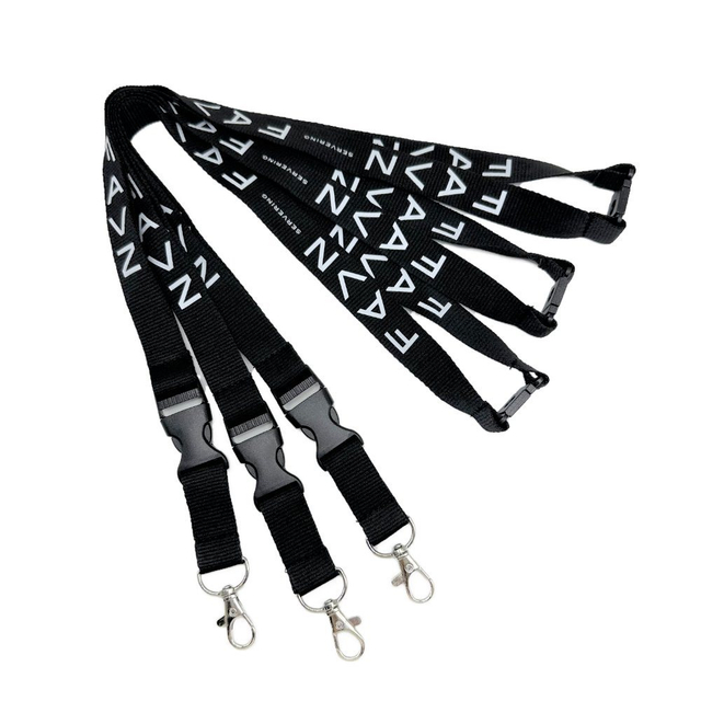 High Quality Cheap Custom Personalized Black Silk Screen Printed Lanyards No Minimum Order