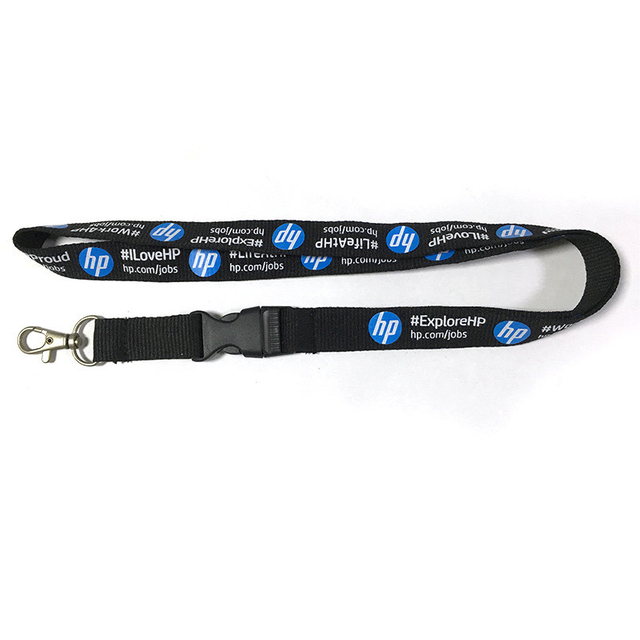 Custom Logo High Quality Bulk Silk-Screen Printed Neck Polyester Lanyard for Promotion Gift