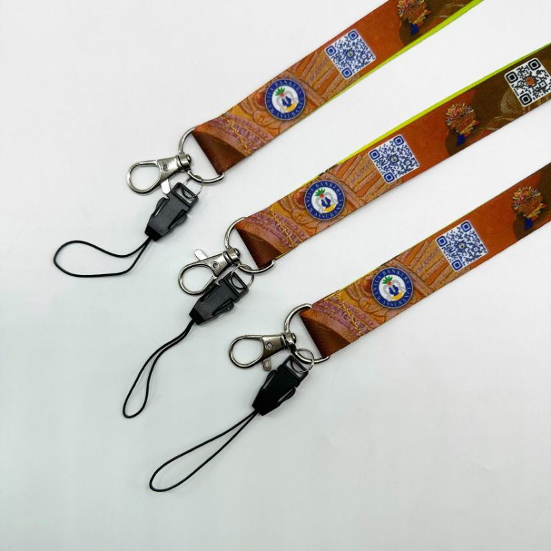 Customized Polyester Transfer Screen Printed Mobile Phone Anti Loss Hanging Lanyanrd