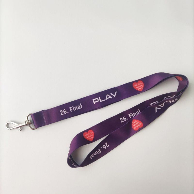 Customized Polyester Nylon Transfer Printing Silk Jacquard Promotional Gift Lanyard
