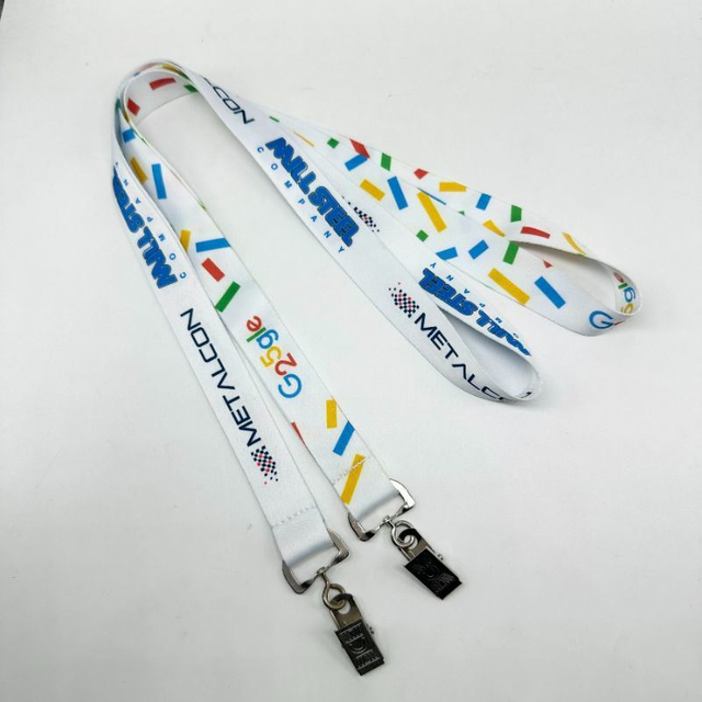 Customized Polyester Hanging Rope with Factory Label Clip and Card Holder by Manufacturer, Double-Sided Printing Lanyard